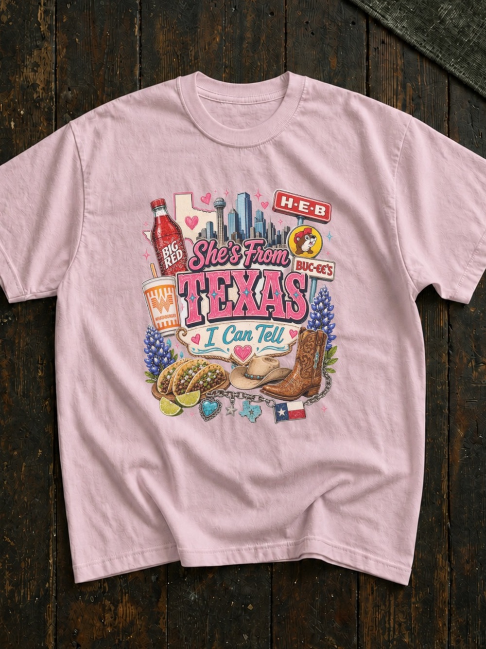 She's From Texas Graphic Tee Texas Girls Gift Tee